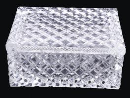 Kristály cukordoboz, 9x12 cm