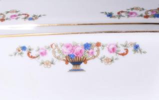 Szecessziós leveses tál, 33x19 cm