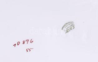 Szecessziós leveses tál, 33x19 cm