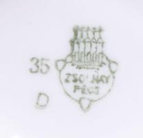 Zsolnay virágmintás manófüles tejkiöntő, jelzett, kis kopással, m: 10 cm