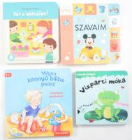 Vegyes mesekönyv tétel, 4 db:
Disney Baby Első szavaim; Gyöngyösi Katalin: Vár a bölcsőde!; Vízpart...