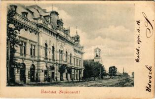 1901 Szarvas, Árpád szálloda, templom (EK)