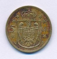 Románia 1930. 5L Ni-sárgaréz "I. Mihály" T:XF
Romania 1930. 5 Lei Ni-Brass "Mihai I&...