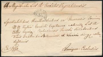 ~1845 Ex offo levél "AGRAM" - Fünfkirchen