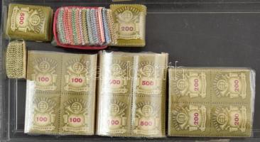 II. inflációs bündlik, töredékek vegyesen kis műanyag dobozban