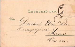 1899 Szekszárd, Szegzárd; gimnázium, Garay tér, Törvényszék, Széchenyi utca. Báter János Art Nouveau...