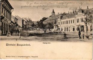 1899 Szekszárd, Garay tér, Szegzárd szálloda, üzletek. Árva J. kiadása (fa)