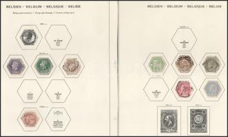 Belgium összeállítás az 1871-1942 közötti időszakból előnyomott albumlapon (Mi EUR 222.-)