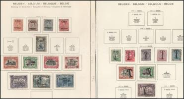Belgium összeállítás az 1871-1942 közötti időszakból előnyomott albumlapon (Mi EUR 222.-)