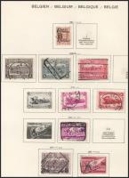 Belgium összeállítás az 1871-1942 közötti időszakból előnyomott albumlapon (Mi EUR 222.-)