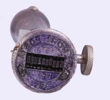 cca 1960/70 Tábori posta bélyegző, fa nyéllel, h: 13 cm