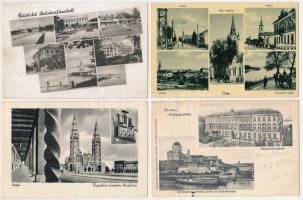 18 db RÉGI magyarországi város képeslap vegyes minőségben / 18 pre-1945 Hungarian town postcards in mixed quality