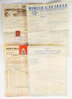 1929-1947 6 db különféle fejléces számla és üzleti levél