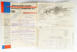 1929-1947 6 db különféle fejléces számla és üzleti levél