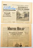 1978 A Magyar Hírlap és az Esti Hírlap egy-egy száma, címlapon a Magyar Korona hazahozataláról szóló cikkel