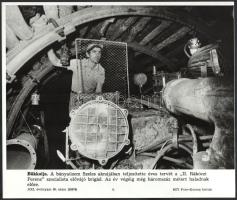 cca 1970-1980 Bányászati témájú MTI fotók, 3 db, 20x24 cm és 27x18 cm körüli méretben