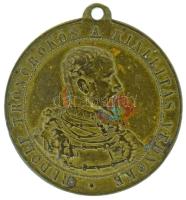 1885. "Az 1885iki Budapesti Országos Kiállítás Emlék Érme / Rudolf trónörökös a kiállítás védnöke" kétoldalas bronz emlékérem, "Knopp és Steiner Budapesten" gyártói jelzéssel (30mm) T:XF kis patina