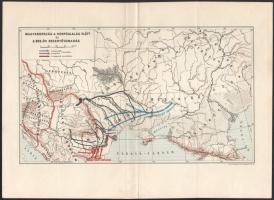 2 db magyar történelmi térkép: Magyarország pénzügyigazgatási térképe 1308-1382, 15,5x23,5 cm + Magy...