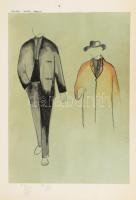 Jelzés nélkül: 6 db jelmezterv Ibsen Kísértetek c. drámájához. Vegyes technika, papír. 42x30 cm körü...