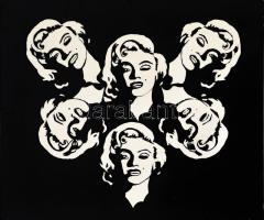 Jelzés nélkül: Marylin. Olaj, vászon. 50x59,5 cm