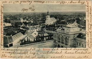 1901 Szentes, látkép, vármegyeháza, templom. Untermüller Ernő kiadása (EK)