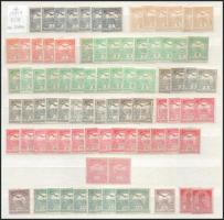 1900-1909 Turul összeállítás, benne vízjelállások, csillagvízjel-részletek stb. 2 db A/4-es berakólap 2 oldalán