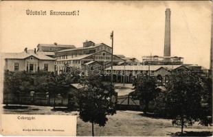 Szerencs, Cukorgyár. Heimlich A. W. kiadása (fl)