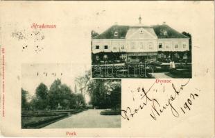 1902 Sztrazsemlye, Sztrázseman, Strazeman; Dvorac, Park / Jankovich-Buratti-Vranczány kastély és parkja. R. Mosinger / castle and castle park (EB)