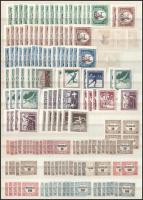 1920-1925 A Korona infláció kiadásai több példányban, köztük hivatalos bélyegek, hármaslyukasztások,...