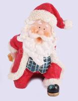 Mikulás üvegtartó. Műanyag., hibátlan, m: 17 cm