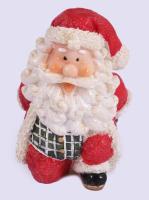 Mikulás üvegtartó. Műanyag., hibátlan, m: 12 cm