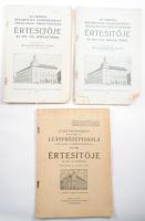 1913-1918 Az Erdélyi Református Egyházkerület Theologiai Fakultásának értesítője az 1912-1913/1913-1914. iskolai évről. Szerk. Dr Kecskeméthy István + A Szatmárnémeti Református Leányközépiskola Felső Leány- és Kereskedelmi Iskola LV. évi értesítője az 1917-18. tanévről. Kiadói tűzött papírkötések, változó állapotban.