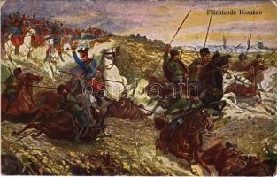 1916 Flüchtende Kosaken. / WWI K.u.k. military art postcard + "Tábori postahivatal 60" (EK)