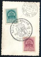 1940 A magyar csapatok bevonulása Szilágysomlyóra (Erdély), fotó hátoldalon bélyegekkel és pecsétekk...