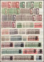 1916-1920 Többpéldányos összeállítás 4 db A/4-es berakólap 7 oldalán