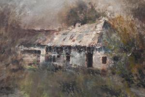 Rácz J. jelzéssel: Öreg ház. Olaj, vászon, jelzett, keretben 60x80 cm