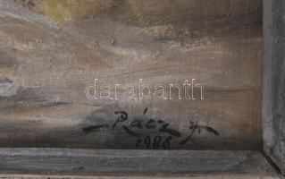 Rácz J. jelzéssel: Öreg ház. Olaj, vászon, jelzett, keretben 60x80 cm