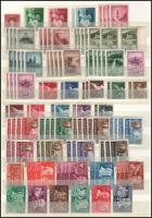 1946-1959 Többpéldányos összeállítás főként teljes sorokkal, 3 db A/4-es berakólap 4 oldalán