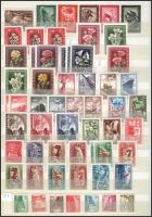 1946-1959 Többpéldányos összeállítás főként teljes sorokkal, 3 db A/4-es berakólap 4 oldalán