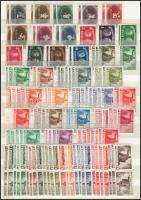 1945-1946 Többpéldányos összeállítás 4 db A/4-es berakólap 6 oldalán