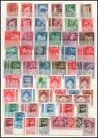 1946-1955 Többpéldányos összeállítás, benne jó sorok is, 3 db A/4-es berakólap 4 oldalán