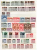 1945-1946 Többpéldányos összeállítás 4 db A/4-es berakólap 5 oldalán