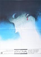 ca 1980 A Vérvonal c. film grafikus plakátja. Jelzett 60x80 cm Hatjva