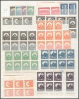 1920-1933 + 1935-1944 Többpéldányos összeállítások sok sorral, 7 db A/4-es berakólap 10 oldalán