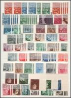 1920-1933 + 1935-1944 Többpéldányos összeállítások sok sorral, 7 db A/4-es berakólap 10 oldalán