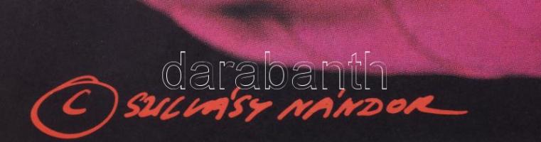 ca 1980 A Piros pulóver c. film grafikus plakátja. Jelzett 60x80 cm Hajtva