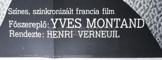 ca 1980 I mint Ikarosz c. film Yves Montand grafikus plakátja. Jelzett 60x80 cm Hajtva