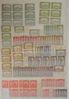 1916-1920 Többpéldányos összeállítás sok kisebb-nagyobb összefüggéssel, 9 db A/4-es berakólap 16 oldalán