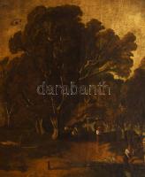 Olvashatatlan jelzéssel: Balatoni halásztanya. Olaj, vászon, sérülésekkel, keretben. 87x105 cm