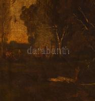 Olvashatatlan jelzéssel: Balatoni halásztanya. Olaj, vászon, sérülésekkel, keretben. 87x105 cm